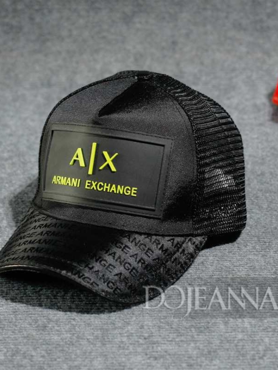 Nón nam đen lưới logo AX