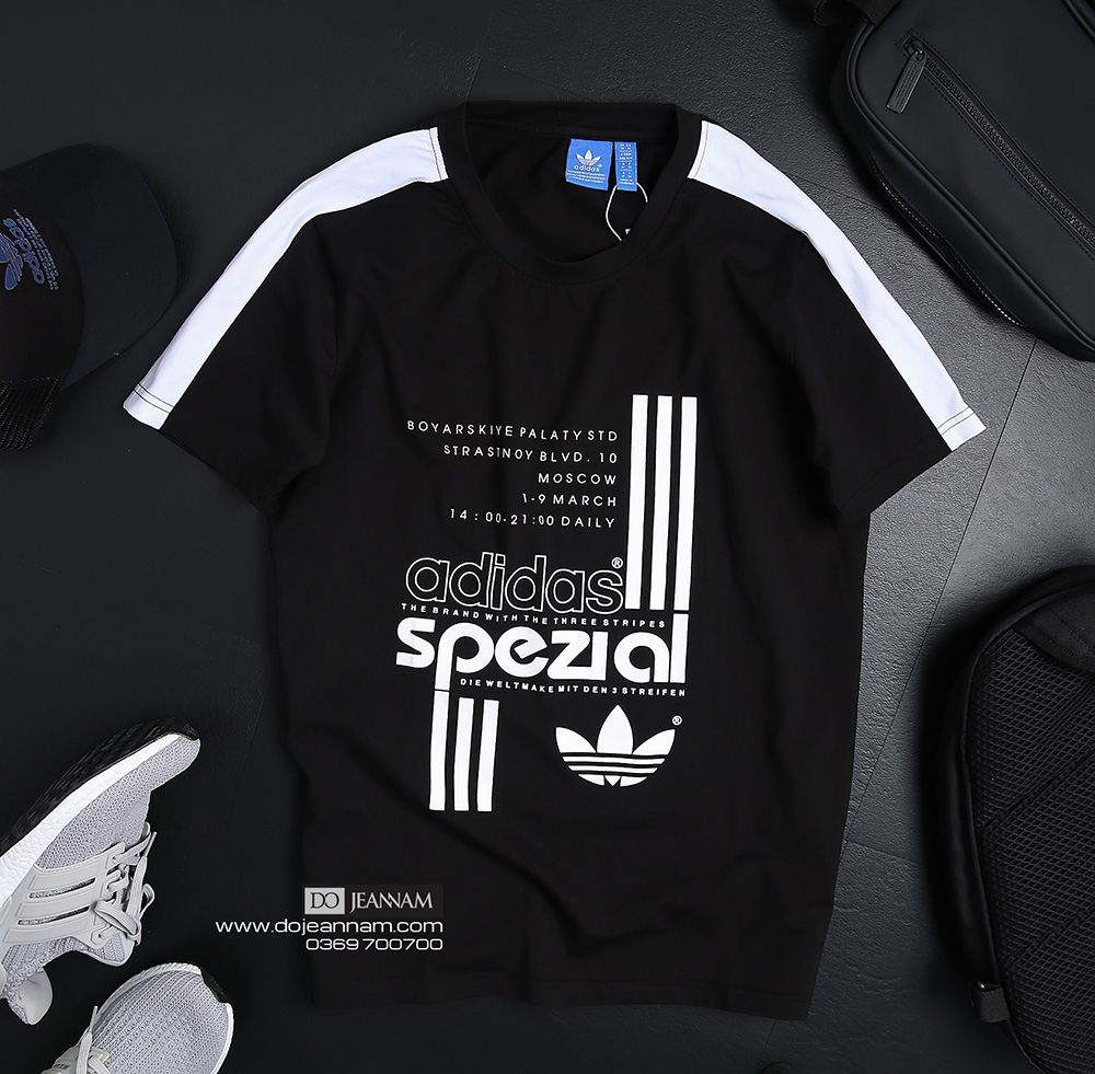 Shop bán Áo phông nam Adidas đen| Dojeannam.com